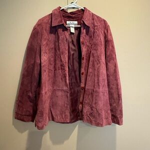 Nine and Company Vintage 90’s Women's Suede Jacket in Deep Burgundy